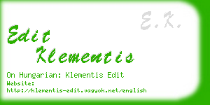 edit klementis business card